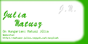 julia matusz business card